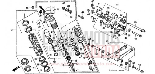 KISSEN, HINTEN CR250RT de 1996